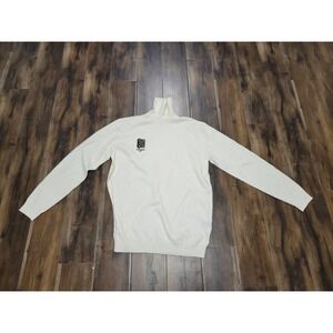Karl Jacobs White Enchantment Knit Embroidered Turtle Neck Sweater 5XL Big